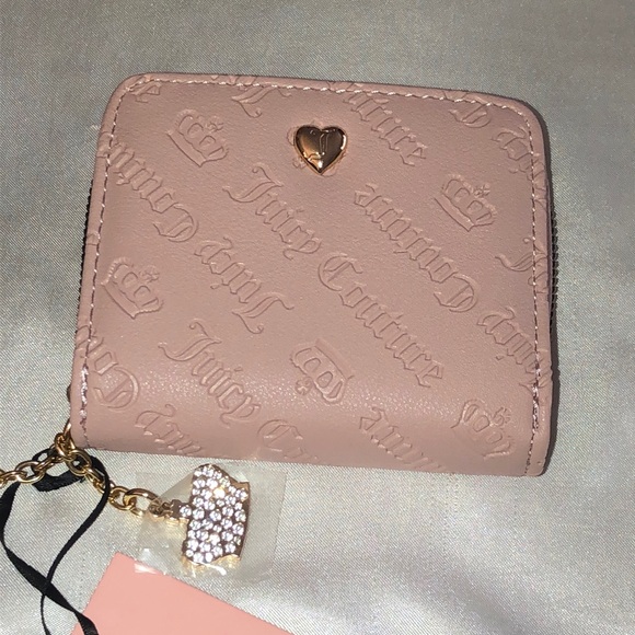 Juicy Couture Dusty Blush Not Your Babe Small Zip Around Bifold Wallet NWT - Picture 7 of 16